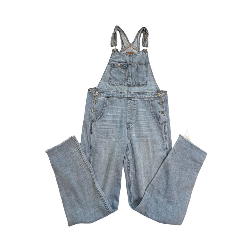 American Eagle Overalls Women S Light Wash 90s Boyfriend Cotton Denim Workwear